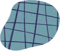 Scribbled Blue and Violet Irregular Grid Paper Cut-out